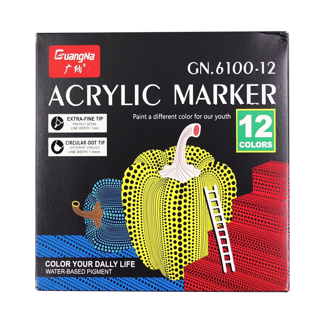 Ravrai Craft - Mumbai Branch Marker Pens And More ACRYLIC MARKER PEN 12PCS GN6100-12