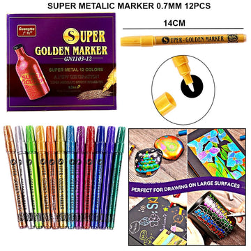 Super Metallic Marker 0.7Mm 12Pcs Gn1103-12