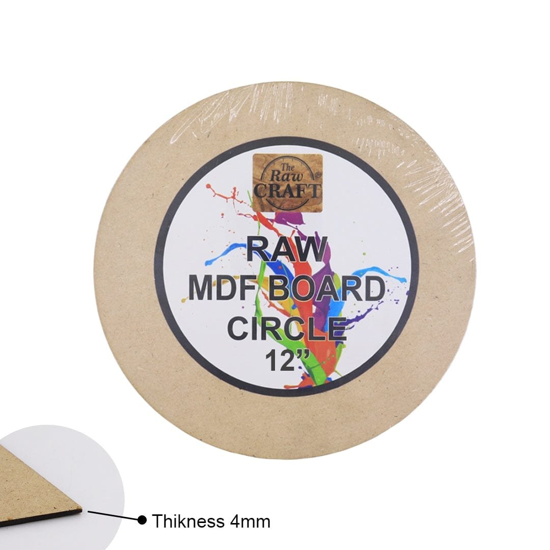 Ravrai Craft - Mumbai Branch MDF Mdf Cutout Round 12 Inch (Contain 1 Unit)