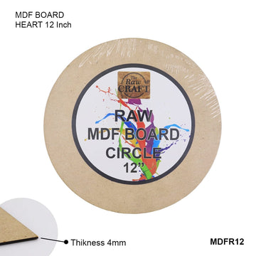 Ravrai Craft - Mumbai Branch MDF Mdf Cutout Round 12 Inch (Contain 1 Unit)