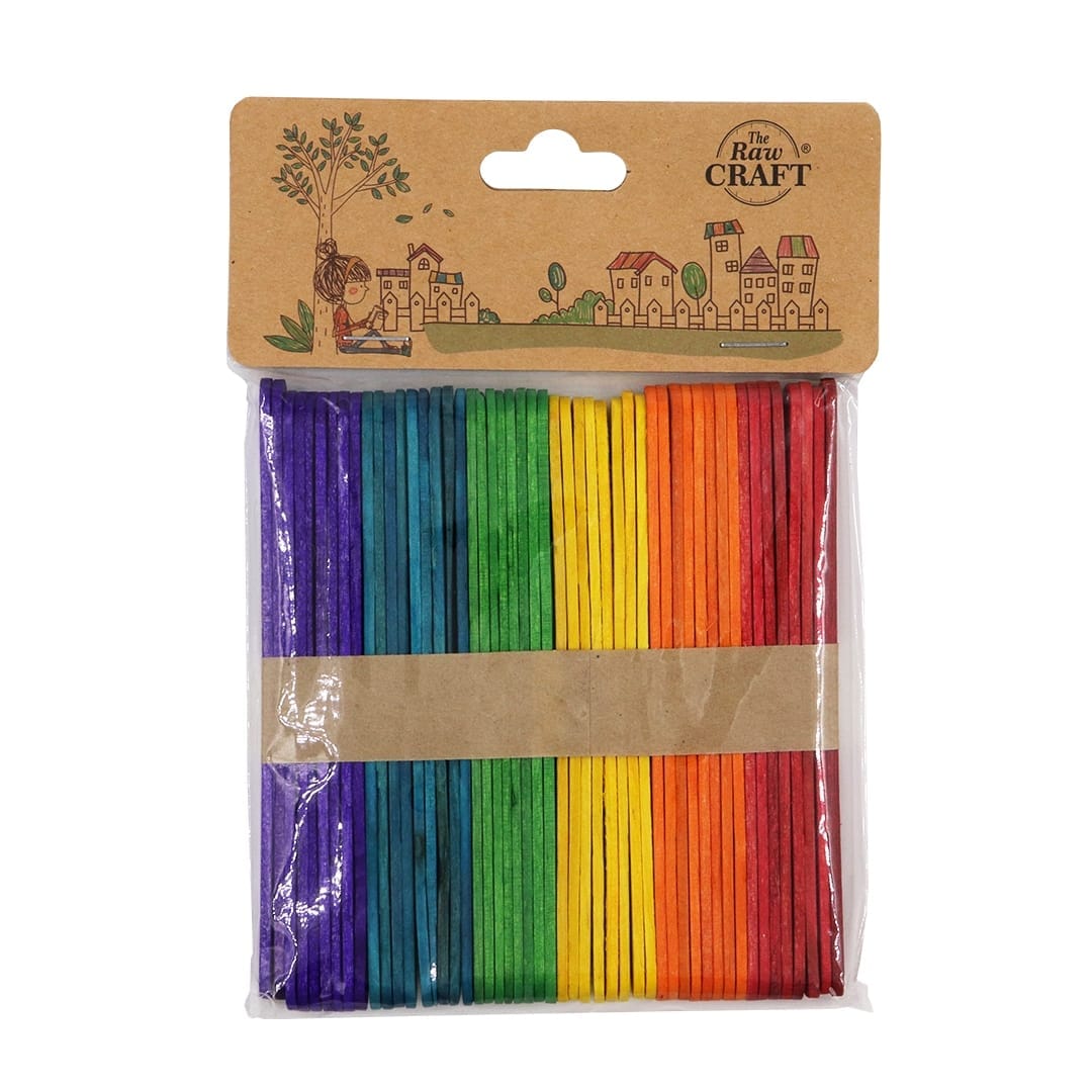 Ravrai Craft - Mumbai Branch MDF & wooden Crafts Color Ice cream sticks Medium - Raw1288