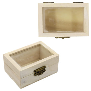 Compact Wooden Box - 8.5x6x4.5cm, Contain 1 Unit