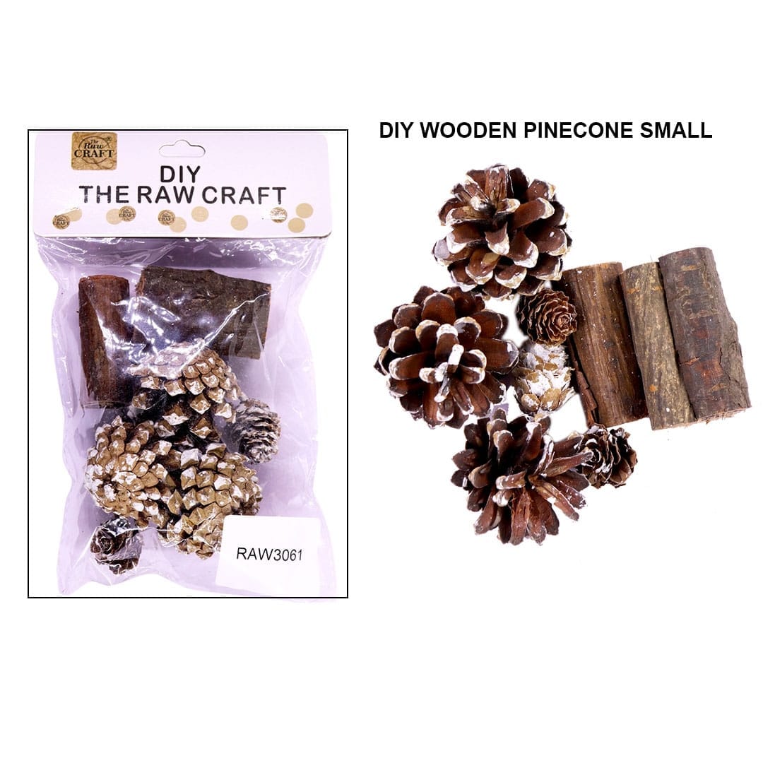 Ravrai Craft - Mumbai Branch MDF & wooden Crafts Crafty Delights: DIY Wooden Pinecone Small Kit