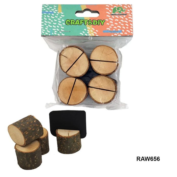 DIY Wooden Round Card Holder 4Pcs