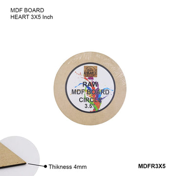 Mdf Board | Circle | 3.5 Inch (contain 10 unit)