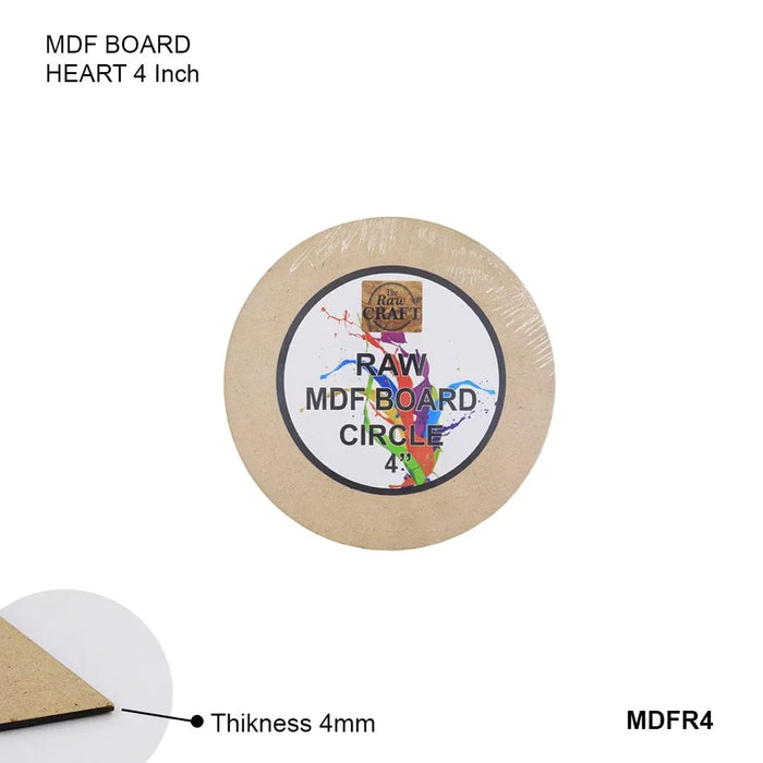 Mdf Board | Circle | 4 Inch (contain 10 unit)