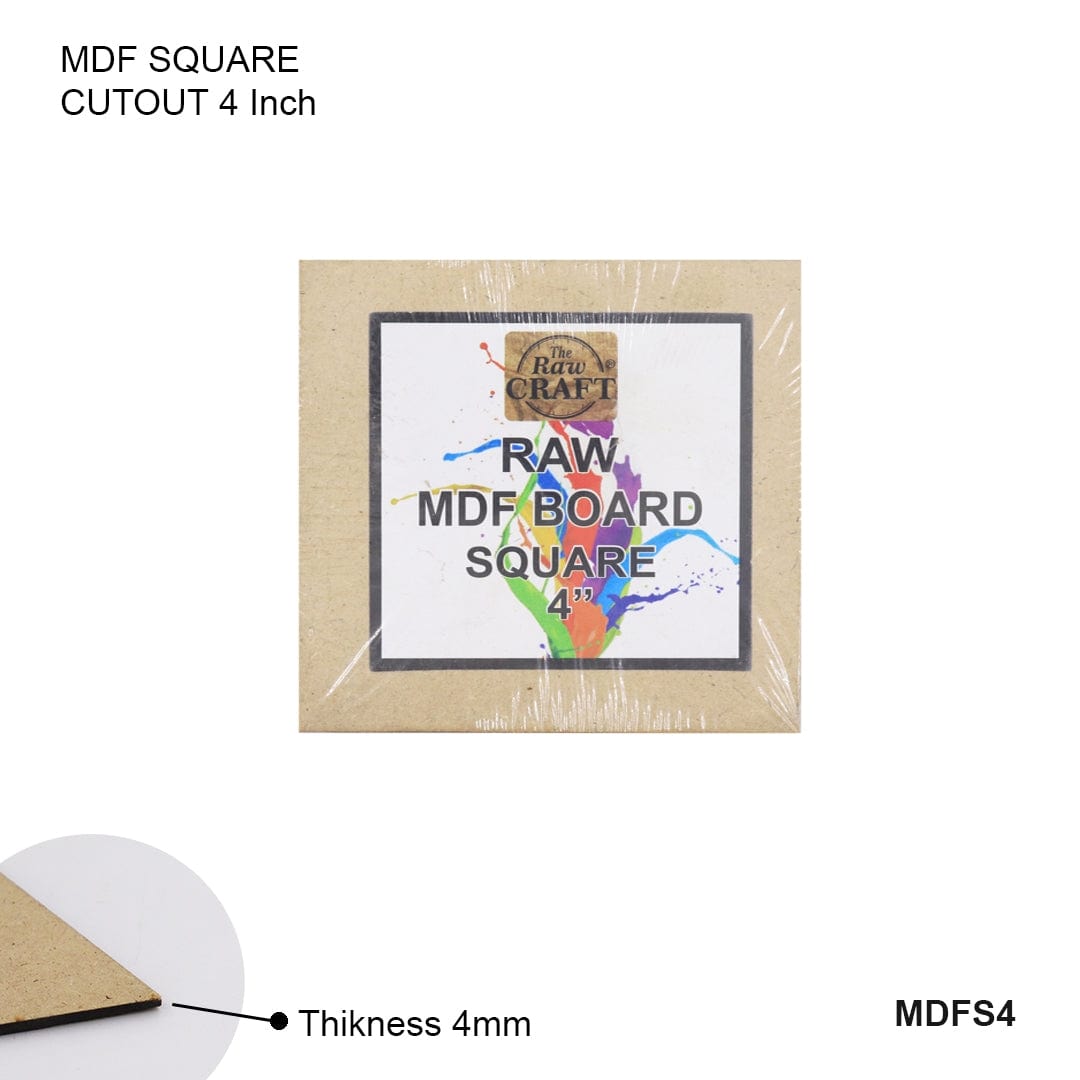 Ravrai Craft - Mumbai Branch MDF & wooden Crafts MDF Board | Square | 4 inch