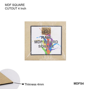 Mdf Board | Square | 4 Inch (contain 10 unit)