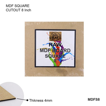 Mdf Board | Square | 8 Inch (contain 10 unit)