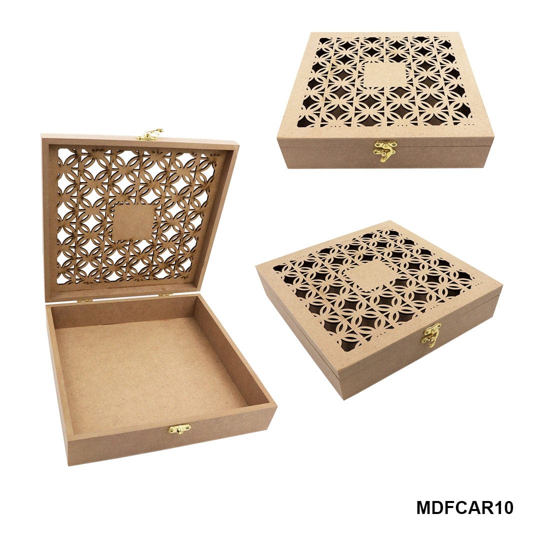 Ravrai Craft - Mumbai Branch MDF & wooden Crafts MDF BOX CARVING 10X10 MDFCAR10