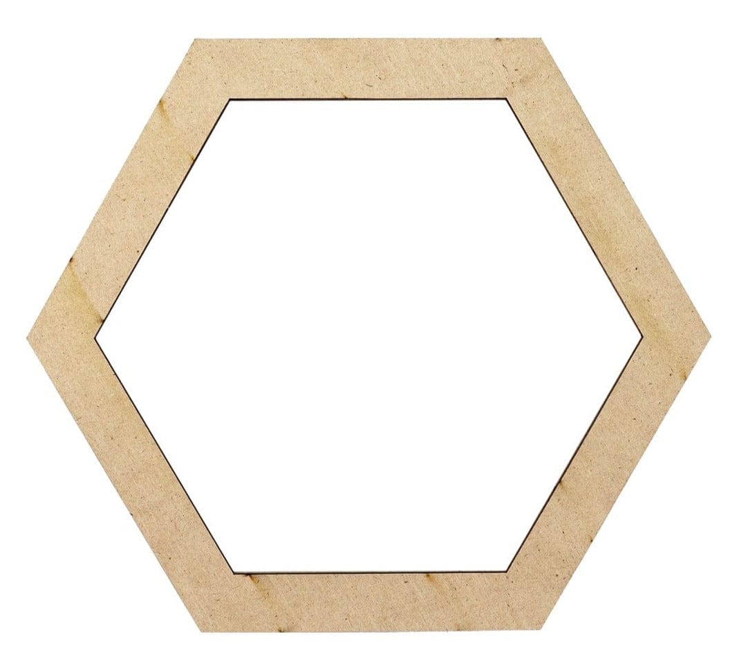 Ravrai Craft - Mumbai Branch MDF & wooden Crafts Mdf Craft Hexagon Ring 12Inch X 1Inch