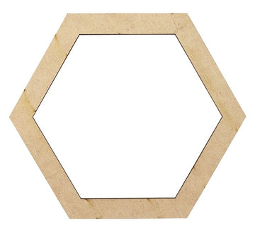 Mdf Craft Hexagon Ring 12Inch X 1Inch (contain 10 unit)
