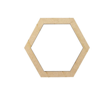 Mdf Craft Hexagon Ring 2.5Inch X 1/2Inch (contain 10 unit)