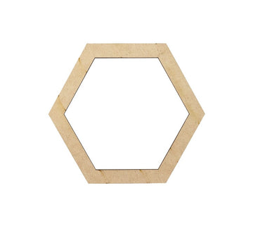 Mdf Craft Hexagon Ring 3Inch X 1/2Inch Mcrhe3 (contain 10 unit)
