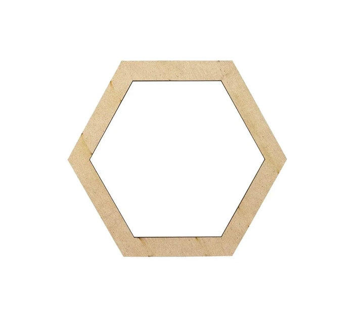 Mdf Craft Hexagon Ring 3Inch X 1/2Inch Mcrhe3 (contain 10 unit)