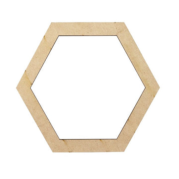 Mdf Craft Hexagon Ring 6Inch X 1/2Inch (contain 10 unit)