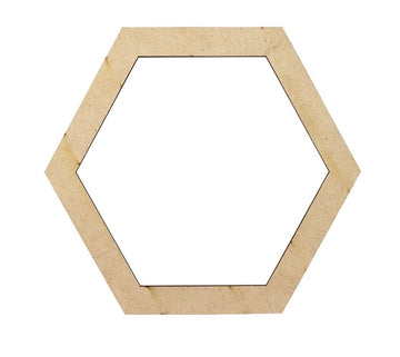 Mdf Craft Hexagon Ring 8Inch X 1Inch (contain 10 unit)