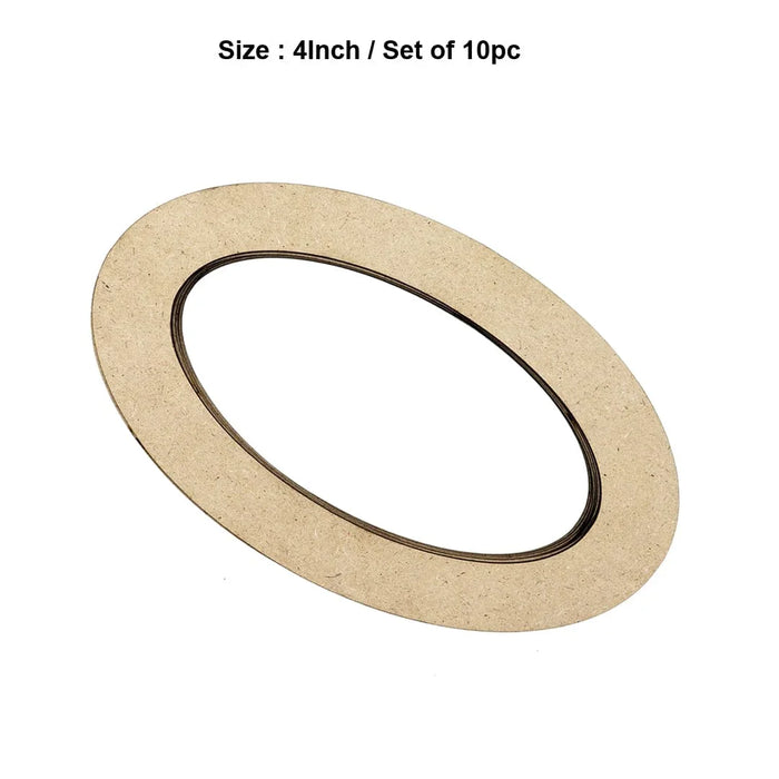 Mdf Craft oval Ring 4Inch X 1/2Inch (contain 10 unit)