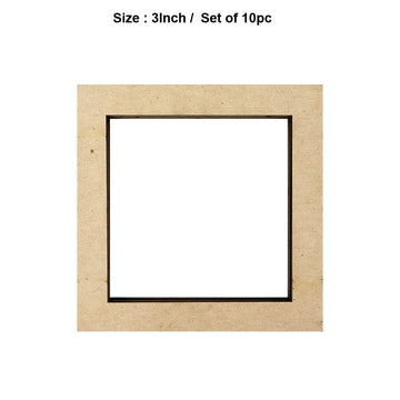 Mdf Craft Ring Square 3Inchx1/2Inch Mcrs3 (contain 10 unit)