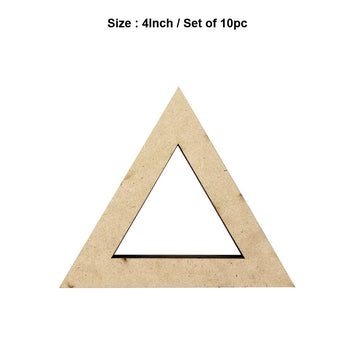 Mdf Craft Ring Traingle 4Inch X 1/2Inch (contain 10 unit)