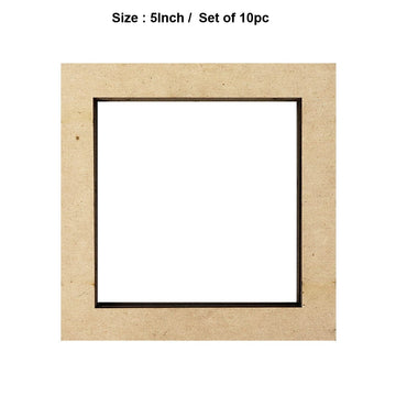 Mdf Craft Square Ring 5Inchx1/2Inch (contain 10 unit)