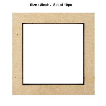 Mdf Craft Square Ring 8Inch X 1Inch (contain 10 unit)
