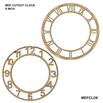 Mdf Cutout Clock 6Inch Mdfclo6 (contain 10 unit)