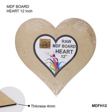 Ravrai Craft - Mumbai Branch MDF & wooden Crafts Mdf Cutout Heart 12Inch