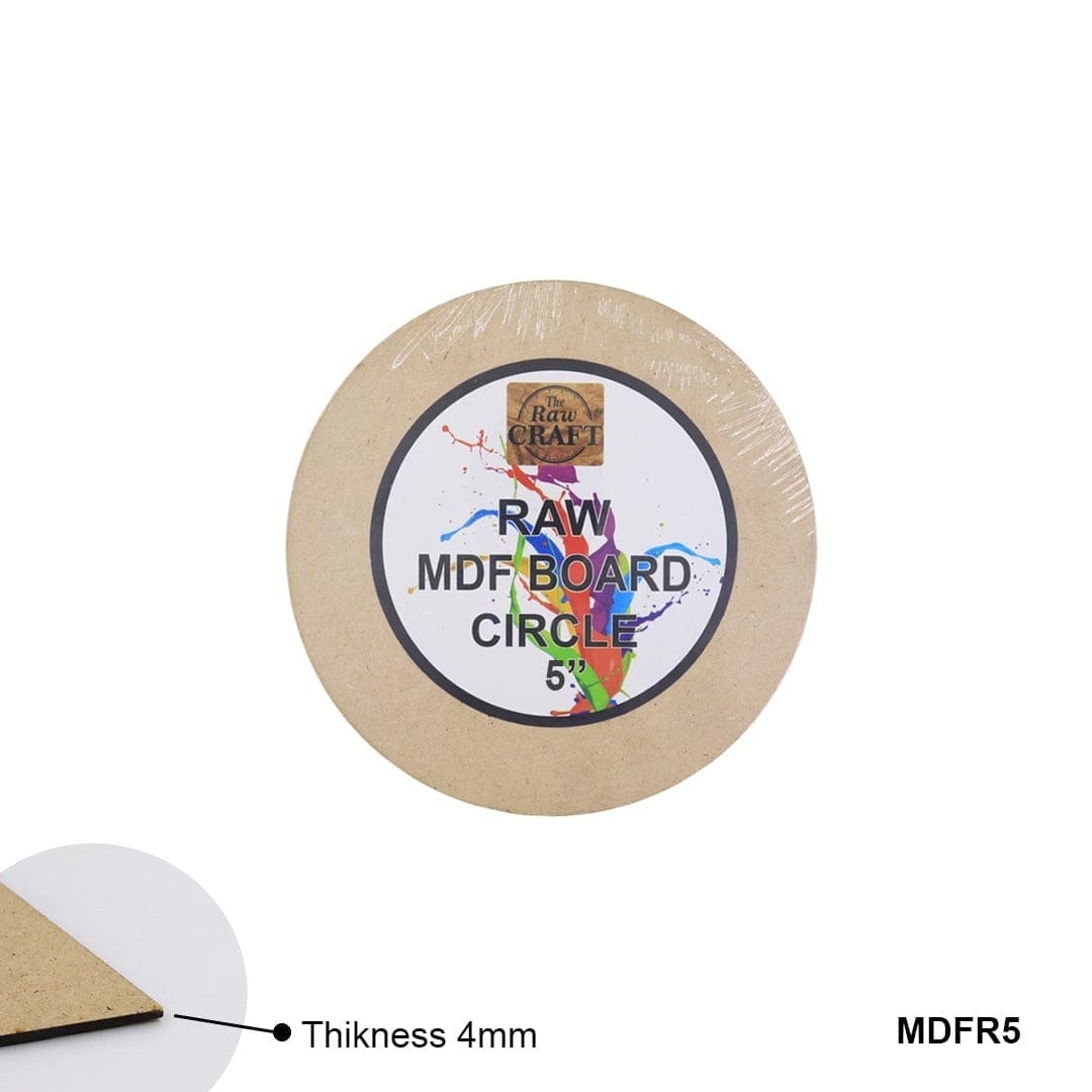 Ravrai Craft - Mumbai Branch MDF & wooden Crafts Mdf Cutout Round 5 Inch Mdfr5 (contain 1 unit)