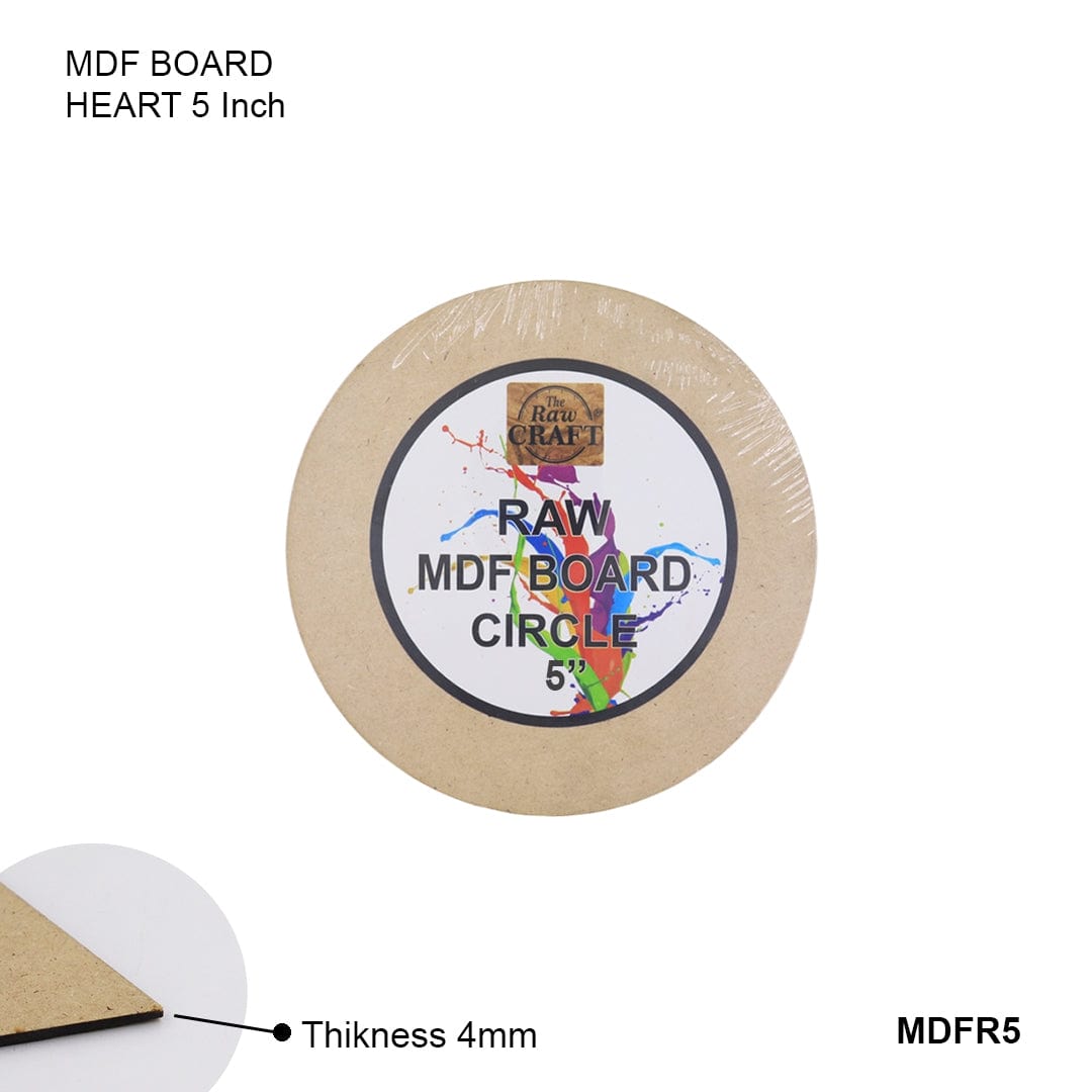 Ravrai Craft - Mumbai Branch MDF & wooden Crafts MDF CUTOUT ROUND 5INCH MDFR5