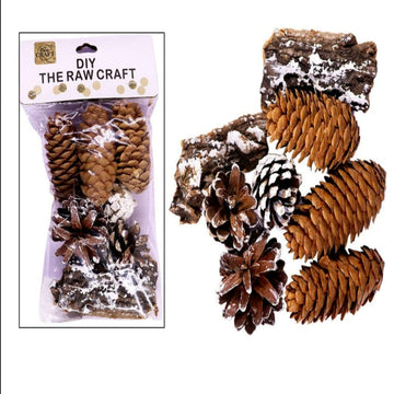 Natural Delights: DIY Wooden Pinecone (Big) - Craft Your Own Rustic Woodland Decor