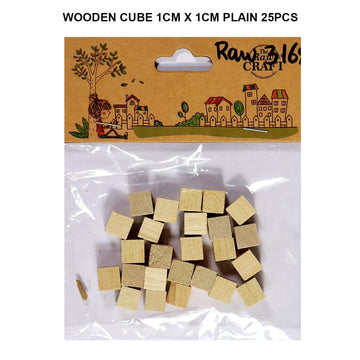 Plain Wooden Cubes 25Pcs