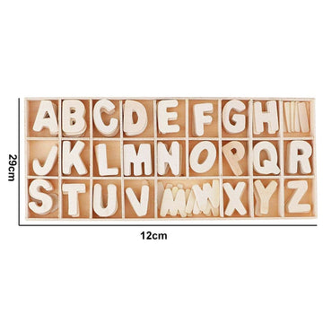 Wooden Alphabet Big White
