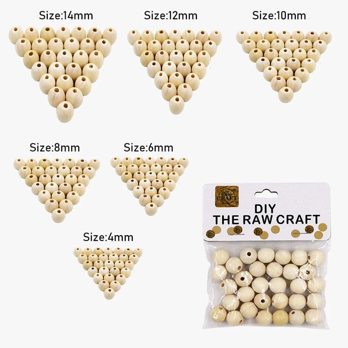 Wooden Beads Mix Size | Contain 1 Unit Assorted Design