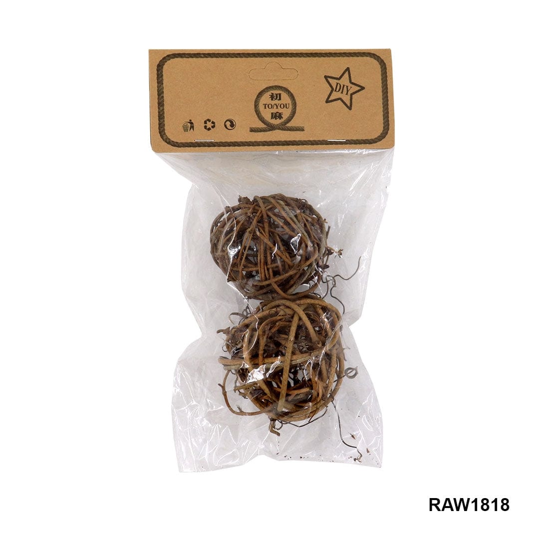 Ravrai Craft - Mumbai Branch MDF & wooden Crafts Wooden Craft Round Balls 2Pcs