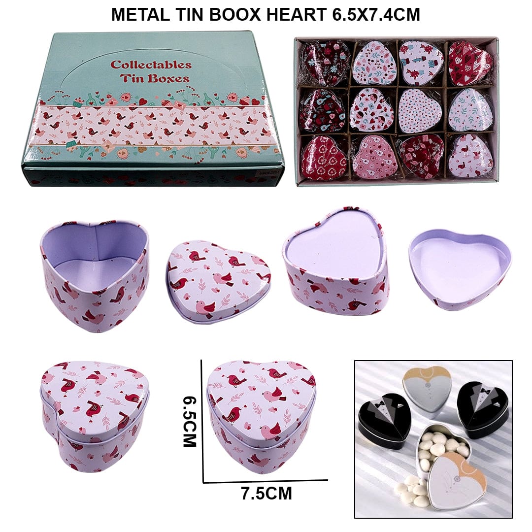 Ravrai Craft - Mumbai Branch Metal Tin Box Heart Tin Box