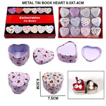 Metal Tin Box | Heart Shape