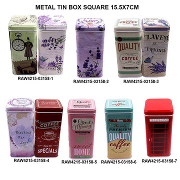 Metal Square Tin Box