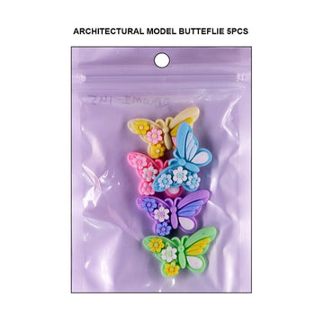 Ravrai Craft - Mumbai Branch Miniatures Architectural Model Butterflies 5Pcs