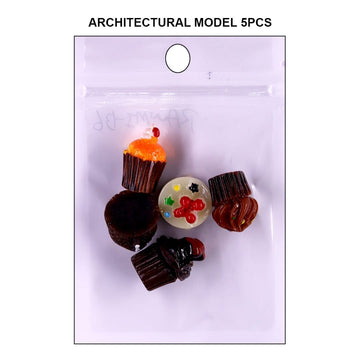 Ravrai Craft - Mumbai Branch Miniatures Tiny Delights Architectural Cupcake Collection 5pcs