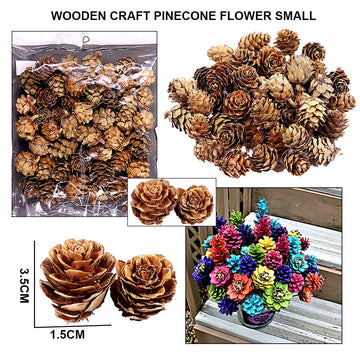 Wooden Pinecone Flower