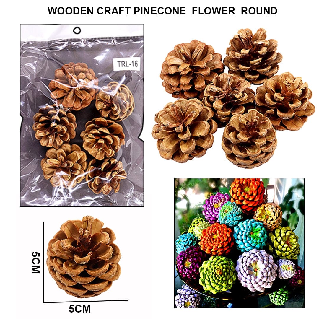 Ravrai Craft - Mumbai Branch Miniatures Wooden Pinecone Flower