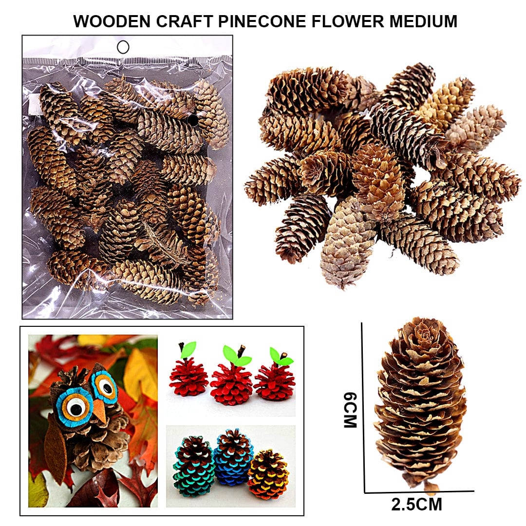 Ravrai Craft - Mumbai Branch Miniatures Wooden Pinecone Flower