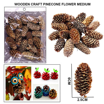 Wooden Pinecone Flower