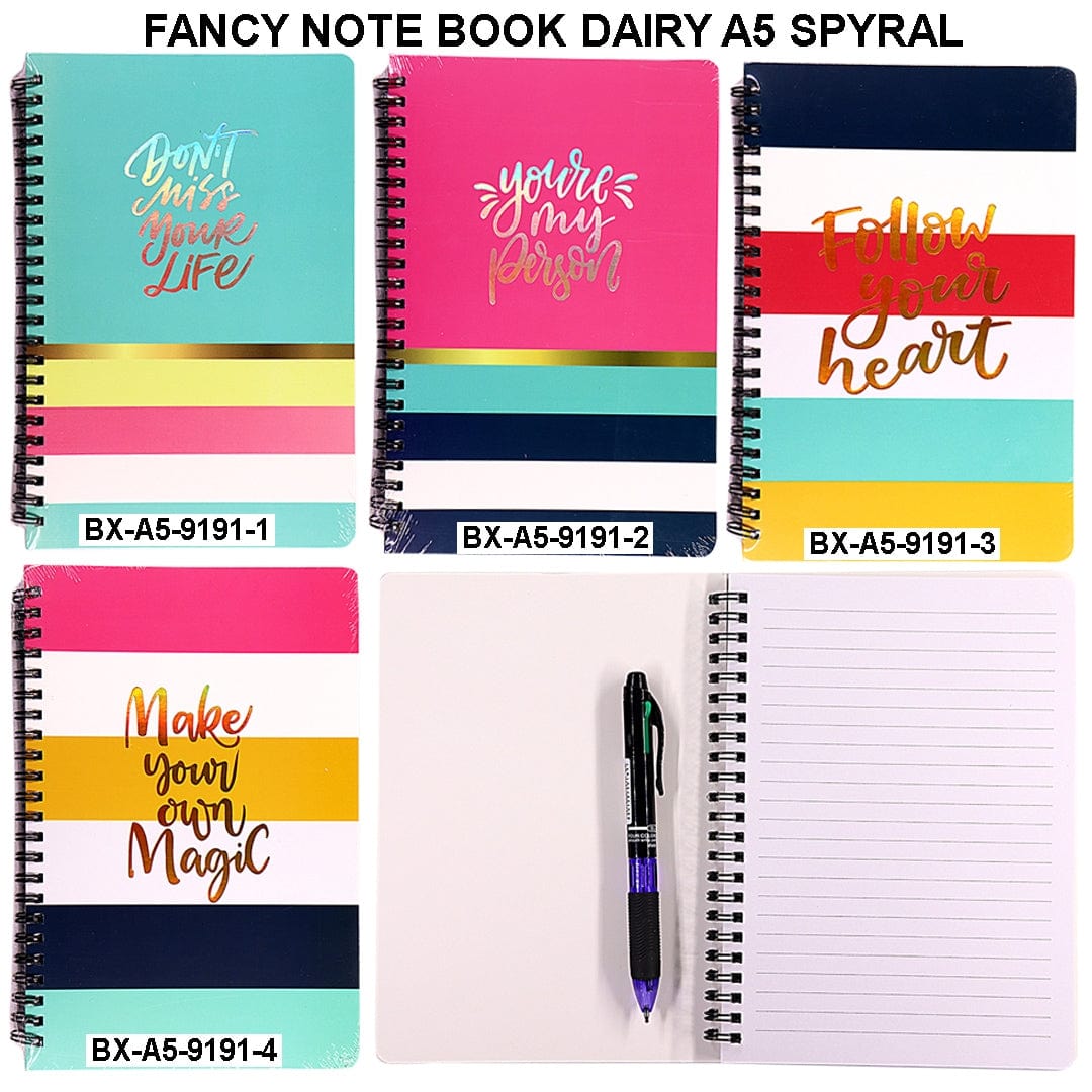 Ravrai Craft - Mumbai Branch NOTE BOOK DAIRY A5 NOTE BOOK DAIRY A5 SPYRAL BXA5-9191