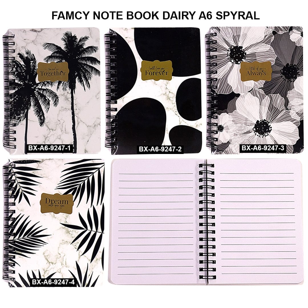 Ravrai Craft - Mumbai Branch NOTE BOOK DAIRY A6 SPIRAL Fancy Notebook Dairy A6 Spiral
