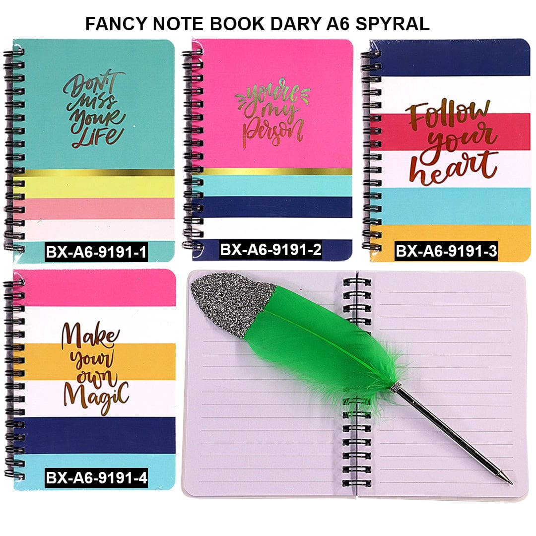 Ravrai Craft - Mumbai Branch NOTE BOOK DAIRY A6 SPIRAL Fancy Notebook Dairy Spiral A6