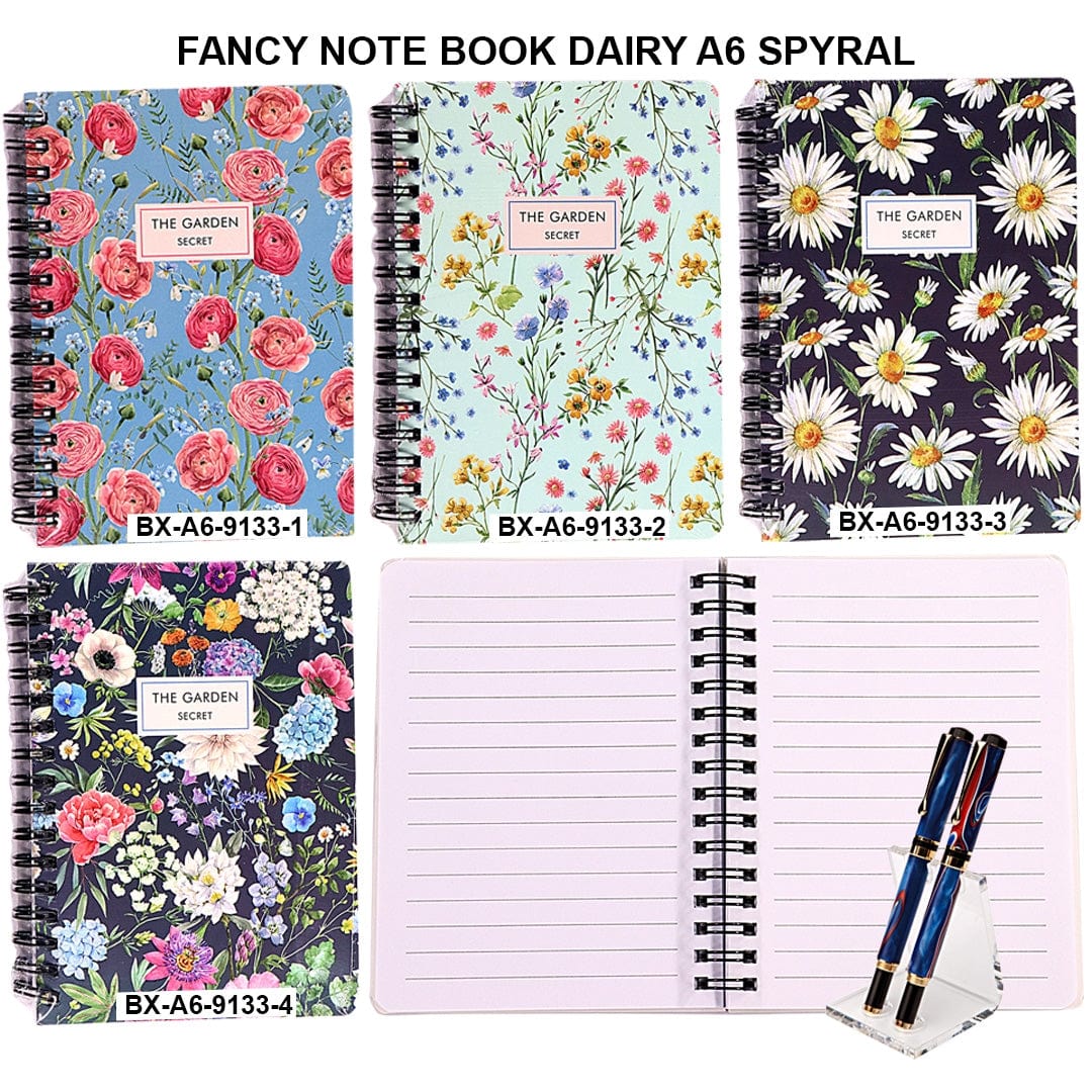 Ravrai Craft - Mumbai Branch NOTE BOOK DAIRY A6 SPIRAL Fancy Notebook Dairy Spiral A6