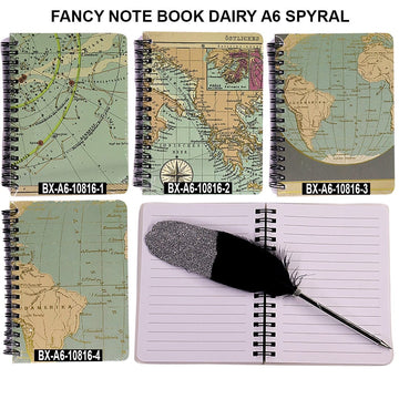 Ravrai Craft - Mumbai Branch NOTE BOOK DAIRY A6 SPIRAL Fancy Notebook Spiral Dairy A6