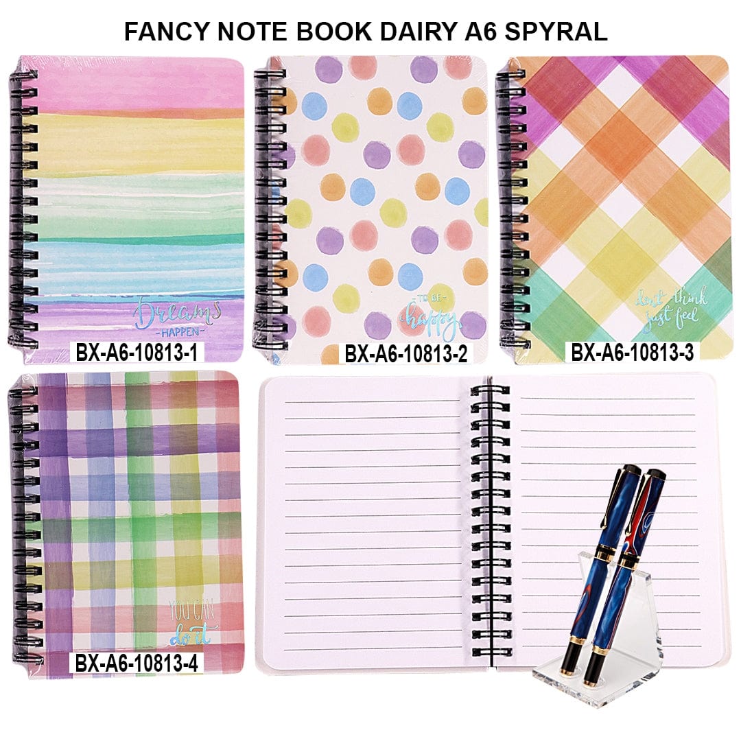 Ravrai Craft - Mumbai Branch NOTE BOOK DAIRY A6 SPIRAL Fancy Notebook Spiral Dairy A6